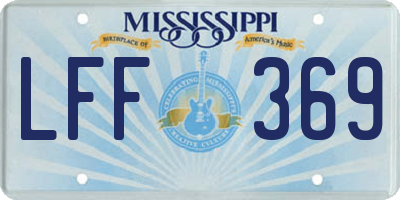 MS license plate LFF369
