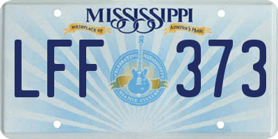 MS license plate LFF373