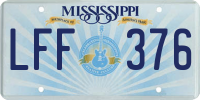 MS license plate LFF376