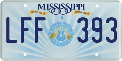 MS license plate LFF393