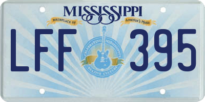 MS license plate LFF395