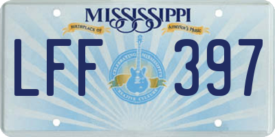 MS license plate LFF397