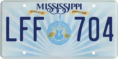 MS license plate LFF704