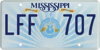 MS license plate LFF707