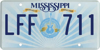 MS license plate LFF711