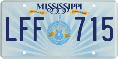 MS license plate LFF715