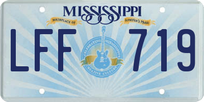MS license plate LFF719