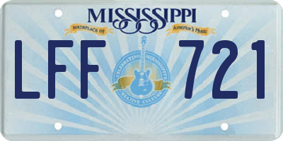 MS license plate LFF721