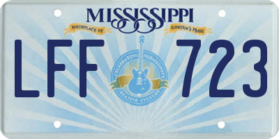 MS license plate LFF723