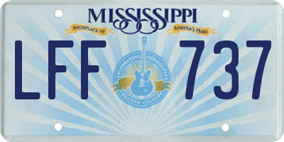 MS license plate LFF737