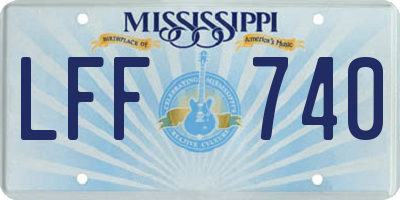 MS license plate LFF740