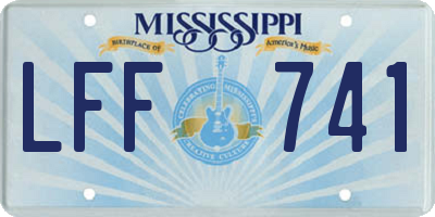 MS license plate LFF741