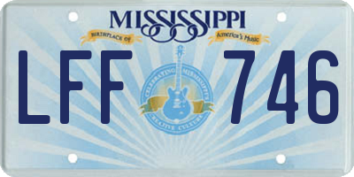 MS license plate LFF746