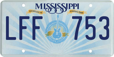 MS license plate LFF753