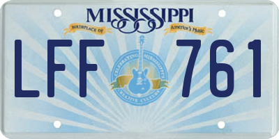 MS license plate LFF761