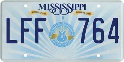 MS license plate LFF764