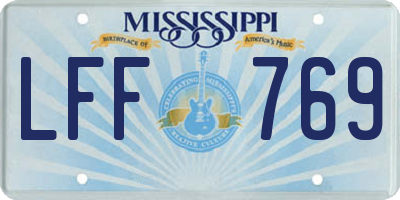 MS license plate LFF769