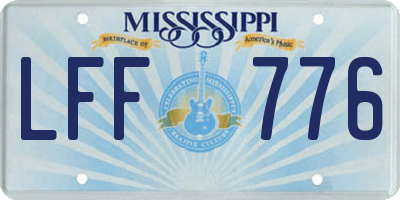 MS license plate LFF776
