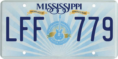 MS license plate LFF779