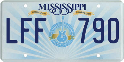 MS license plate LFF790