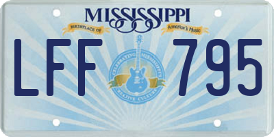 MS license plate LFF795