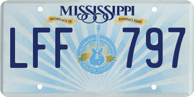 MS license plate LFF797