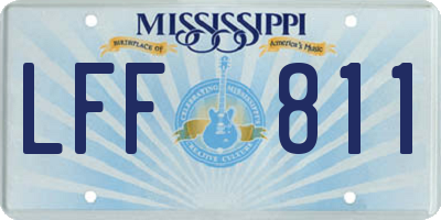 MS license plate LFF811