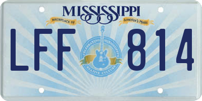MS license plate LFF814
