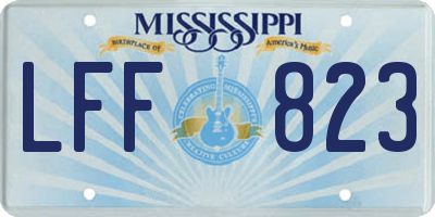 MS license plate LFF823