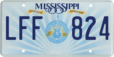MS license plate LFF824