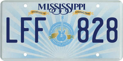 MS license plate LFF828