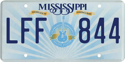 MS license plate LFF844
