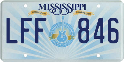 MS license plate LFF846