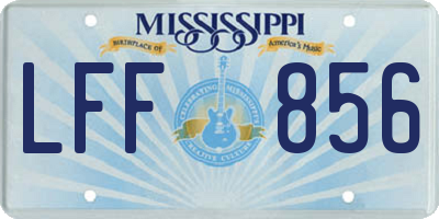 MS license plate LFF856