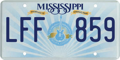 MS license plate LFF859