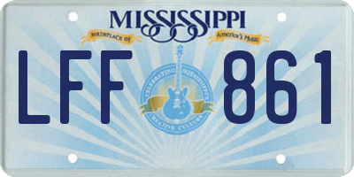 MS license plate LFF861