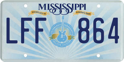 MS license plate LFF864