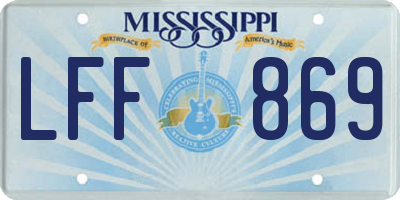 MS license plate LFF869