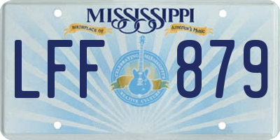 MS license plate LFF879