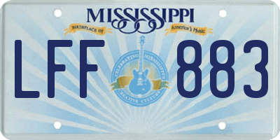 MS license plate LFF883