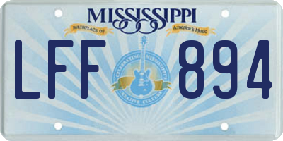 MS license plate LFF894