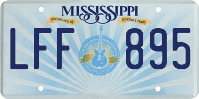 MS license plate LFF895