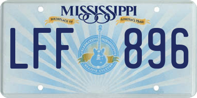 MS license plate LFF896