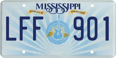 MS license plate LFF901