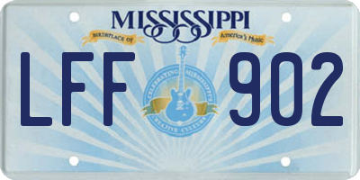 MS license plate LFF902