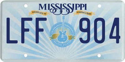 MS license plate LFF904