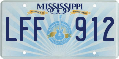 MS license plate LFF912