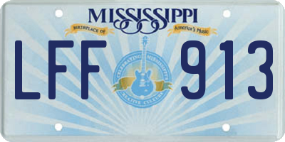 MS license plate LFF913