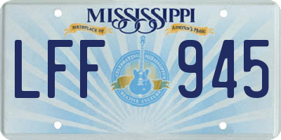 MS license plate LFF945