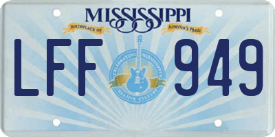 MS license plate LFF949